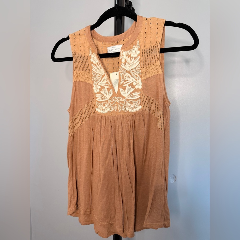 NWT Size Extra Small Lucky Brand Brown Tank